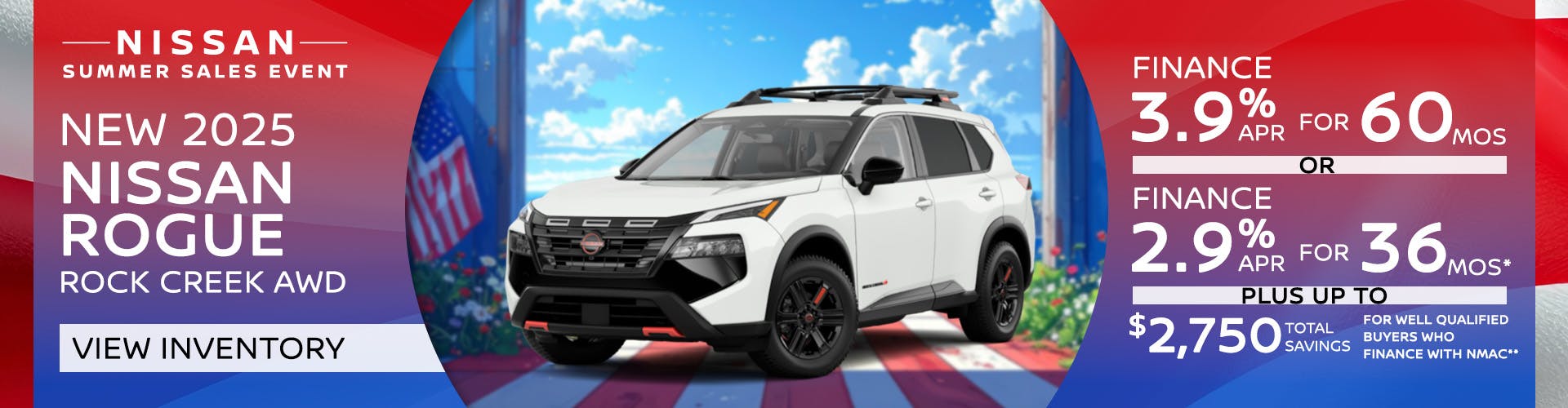 New 2025 Nissan Rogue Rock Creek Finance 3.9% APR
