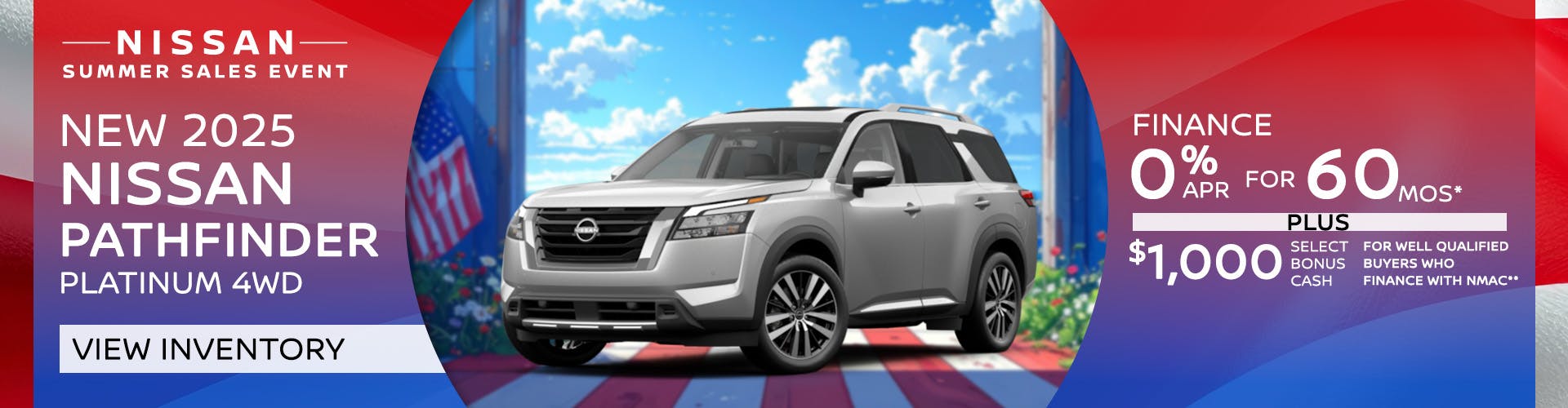 New 2025 Nissan Pathfinder Platinum Finance 0% APR