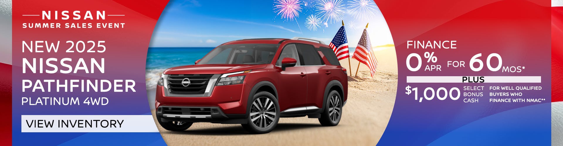 New 2025 Nissan Pathfinder Finance for 0% APR