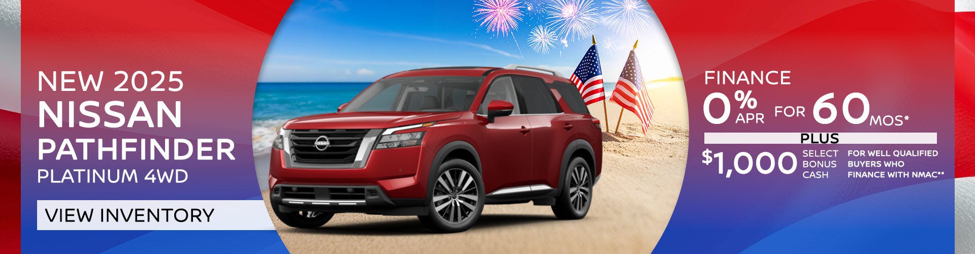 New 2025 Nissan Pathfinder Finance for 0% APR