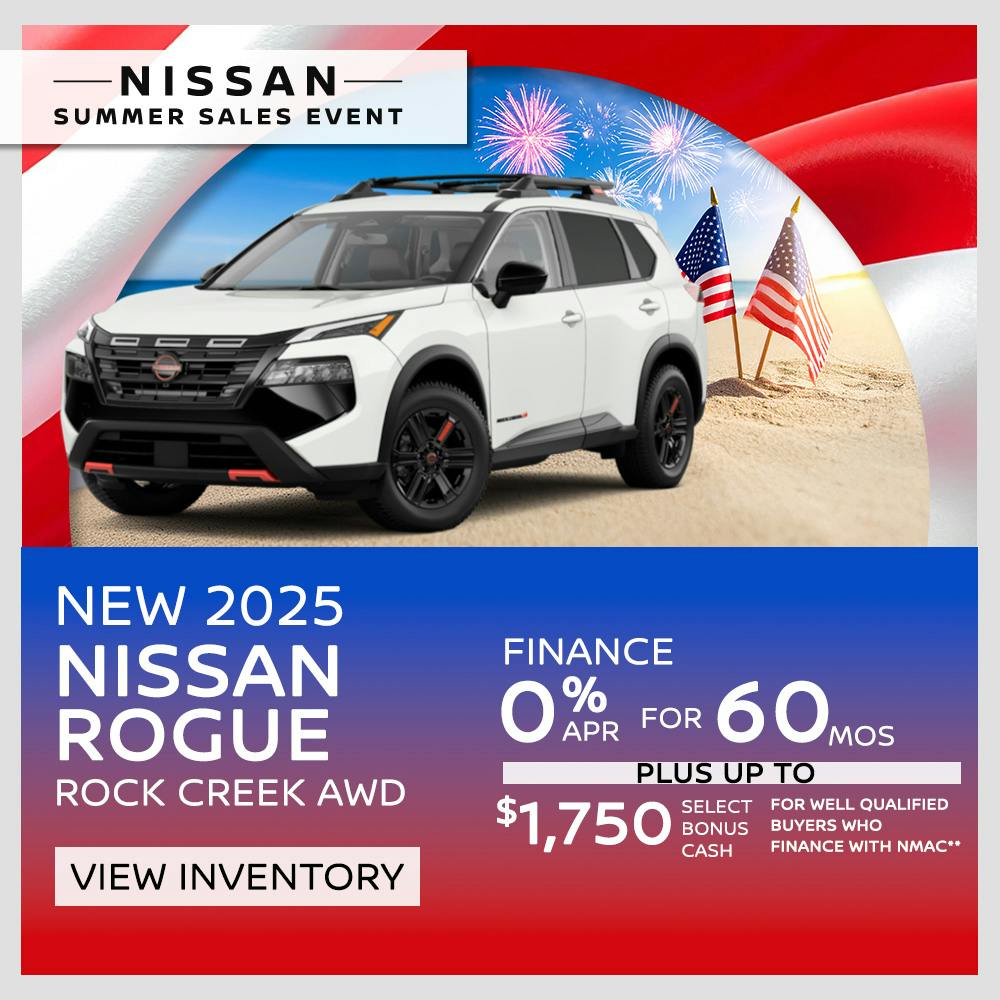 New 2025 Nissan Rogue – Finance for 0% APR