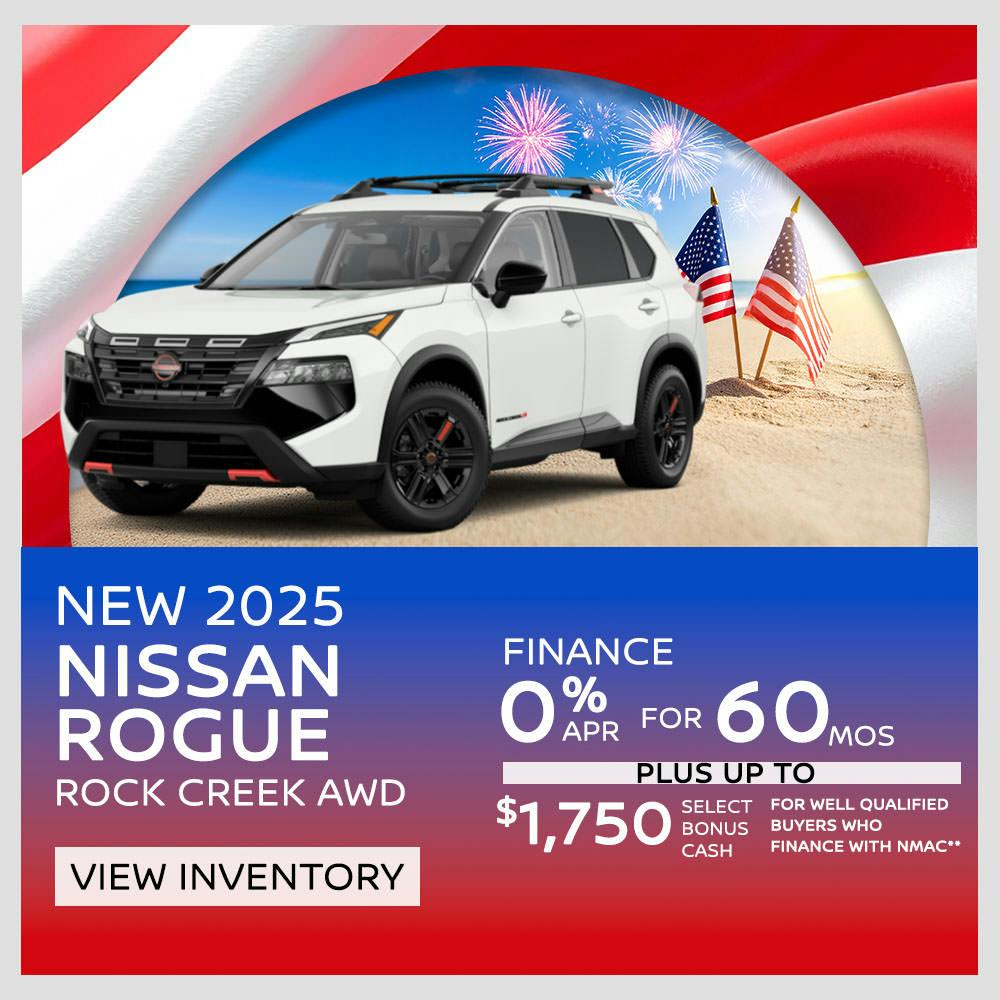 New 2025 Nissan Rogue – Finance for 0% APR