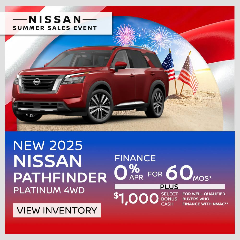 New 2025 Nissan Pathfinder Finance for 0% APR