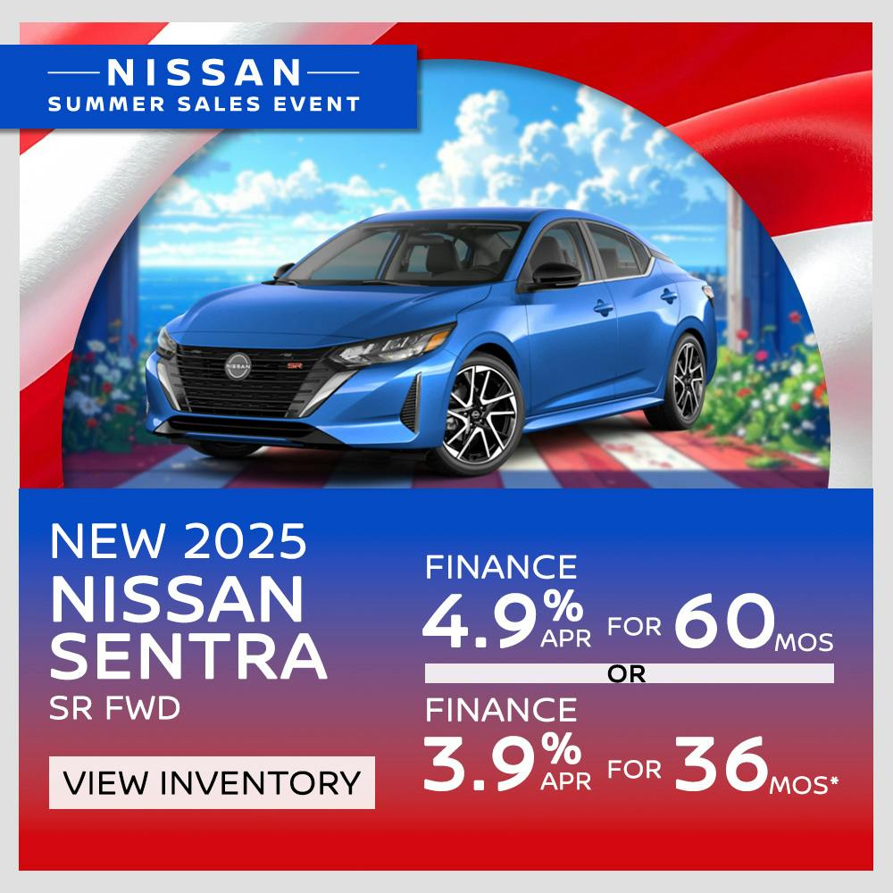 New 2025 Nissan Sentra Finance 4.9% APR