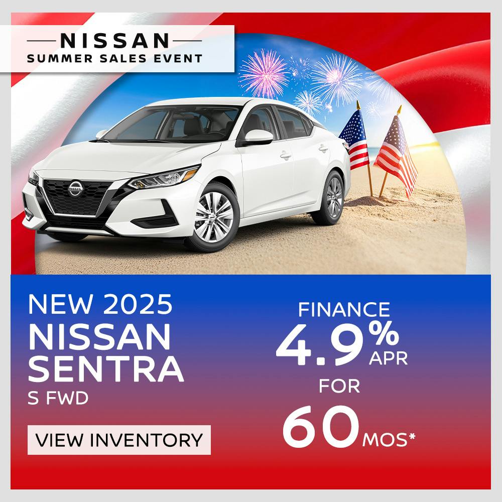 New 2025 Nissan Sentra Finance for 4.9% APR