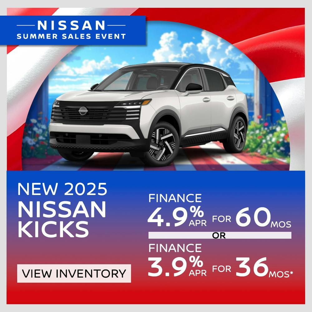 New 2025 Nissan Kicks Finance 4.9% APR