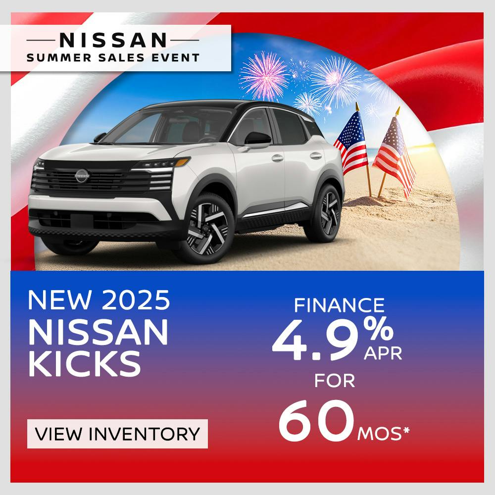 New 2025 Nissan Kicks Finance for 4.9% APR
