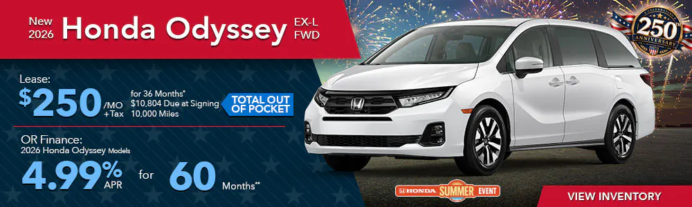 New 2026 Honda Odyssey EX-L FWD | First Honda Simi Valley