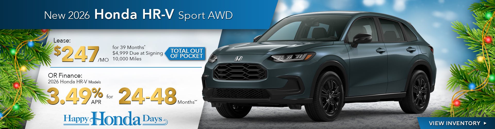 New 2026 Honda HR-V Sport AWD