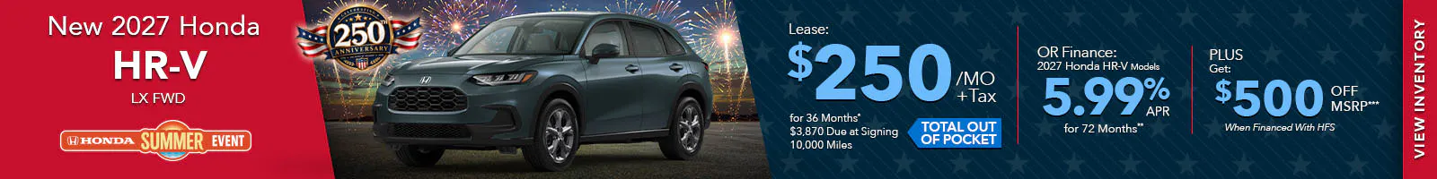 New 2027 Honda HR-V LX FWD