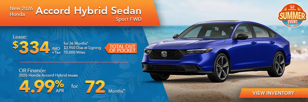 New 2026 Honda Accord Hybrid Sedan Sport FWD | First Honda Simi Valley