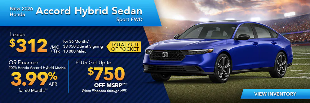 New 2026 Honda Accord Hybrid Sedan Sport FWD | First Honda Simi Valley