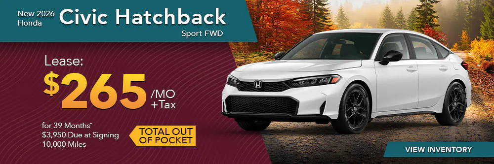 New 2026 Honda Civic Hatchback Sport FWD | First Honda Simi Valley