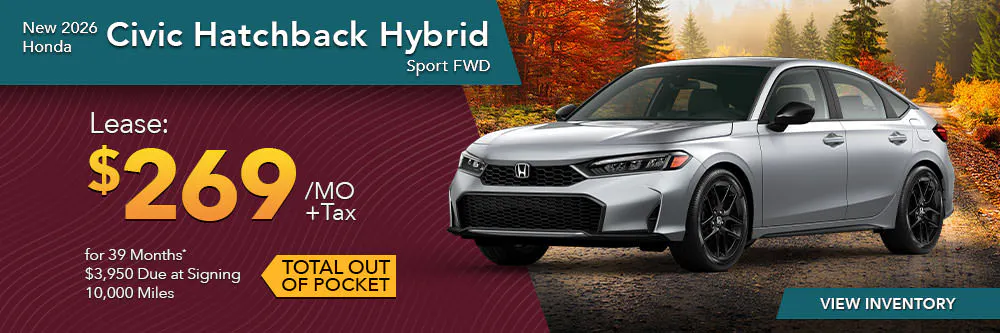 New 2026 Honda Civic Hatchback Hybrid Sport FWD | First Honda Simi Valley