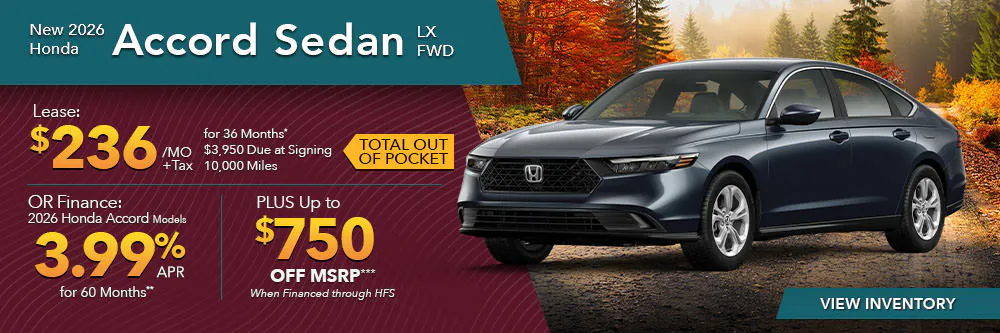 New 2026 Honda Accord Sedan LX FWD | First Honda Simi Valley