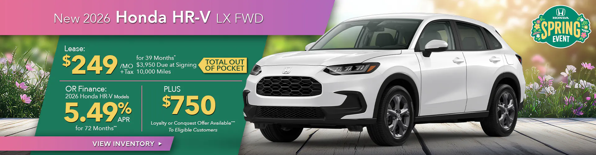 New 2026 Honda HR-V LX FWD