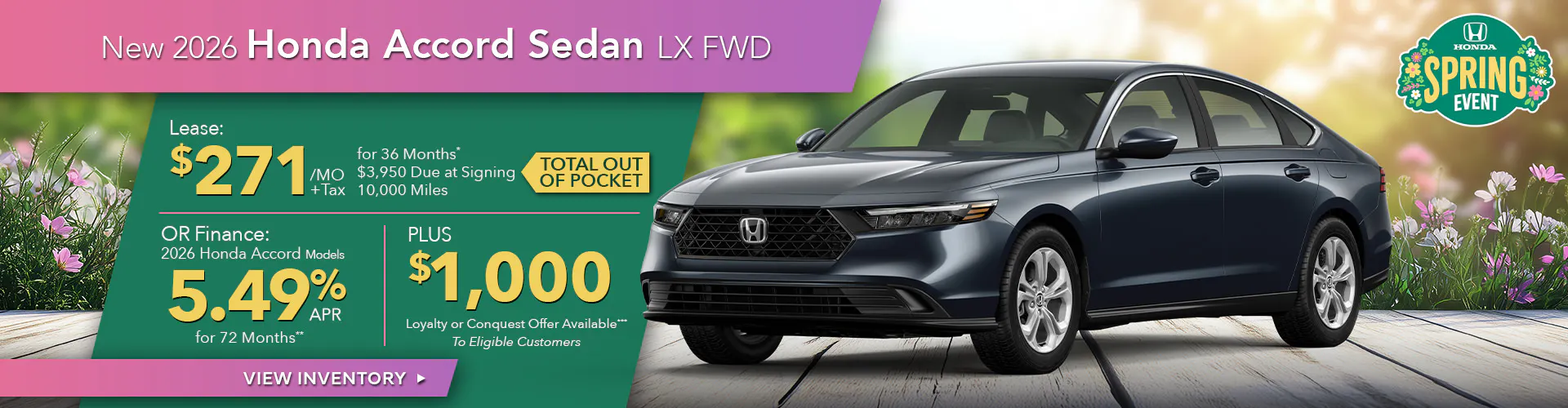 New 2026 Honda Accord Sedan LX FWD