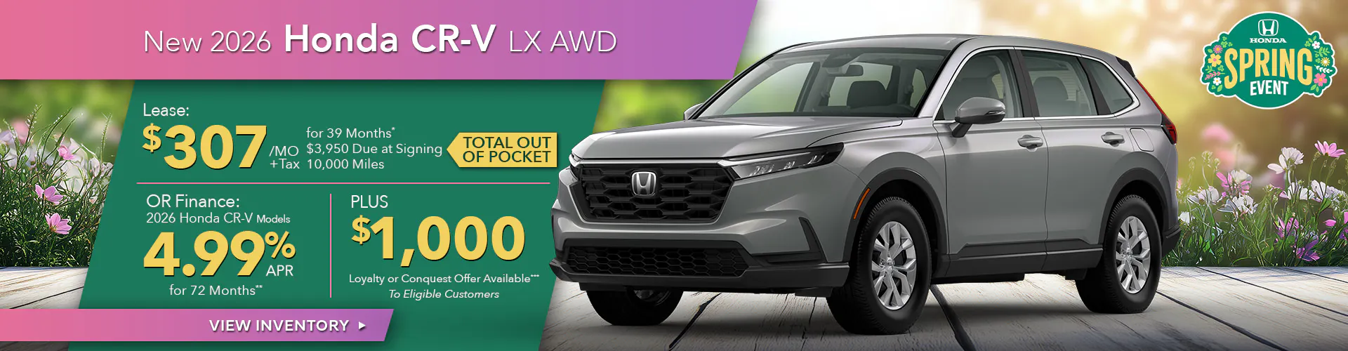 New 2026 Honda CR-V LX AWD