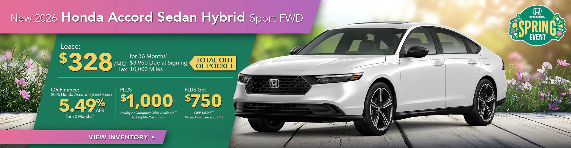 New 2026 Honda Accord Hybrid Sedan Sport FWD