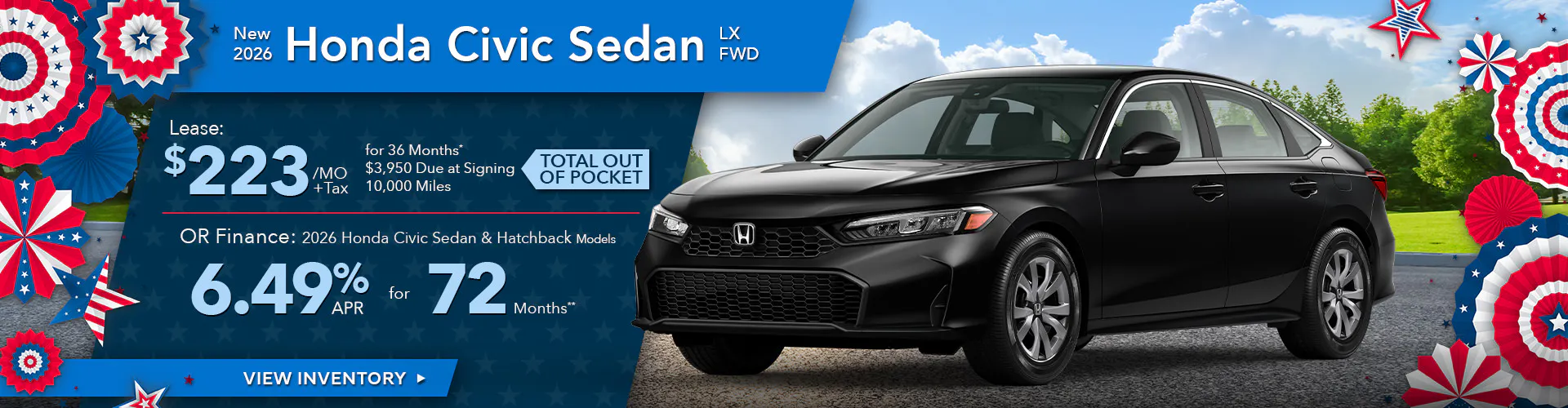 New 2026 Honda Civic Sedan LX FWD