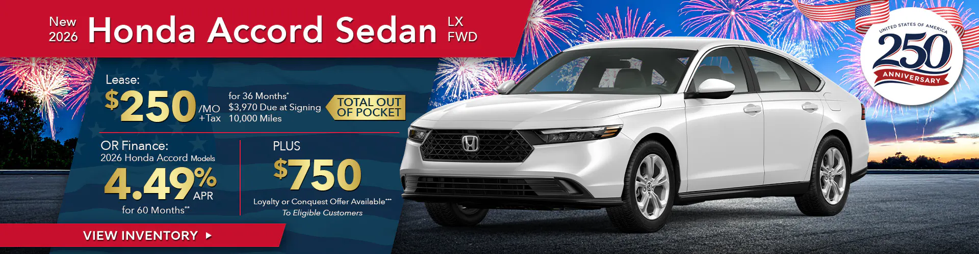 New 2026 Honda Accord Sedan LX FWD