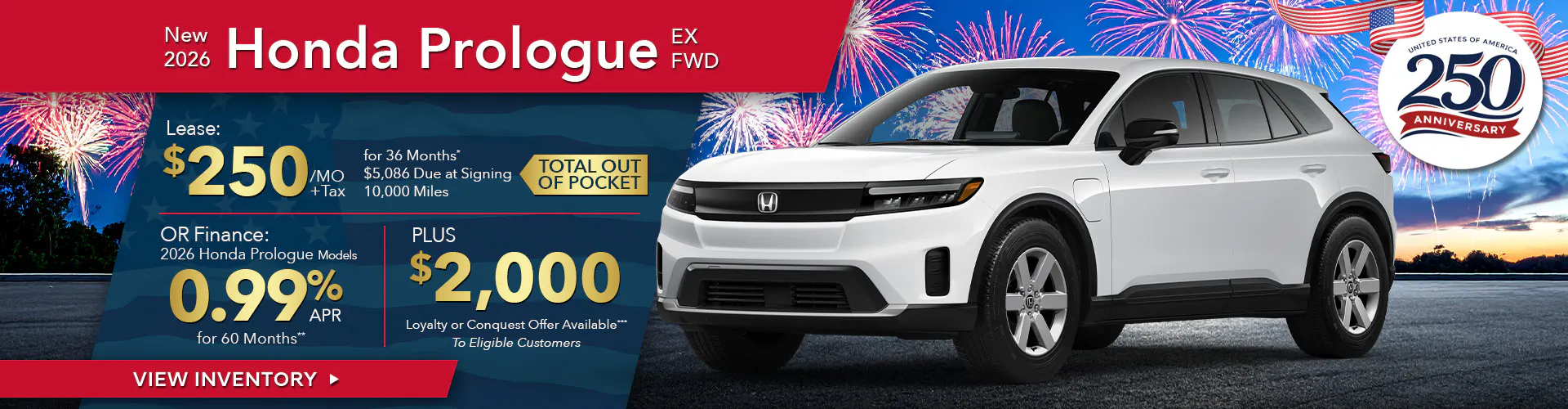 New 2026 Honda Prologue EX FWD