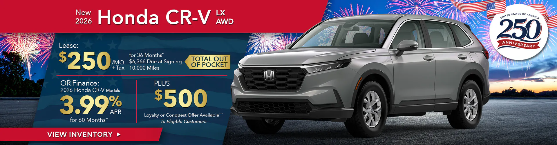 New 2026 Honda CR-V LX AWD