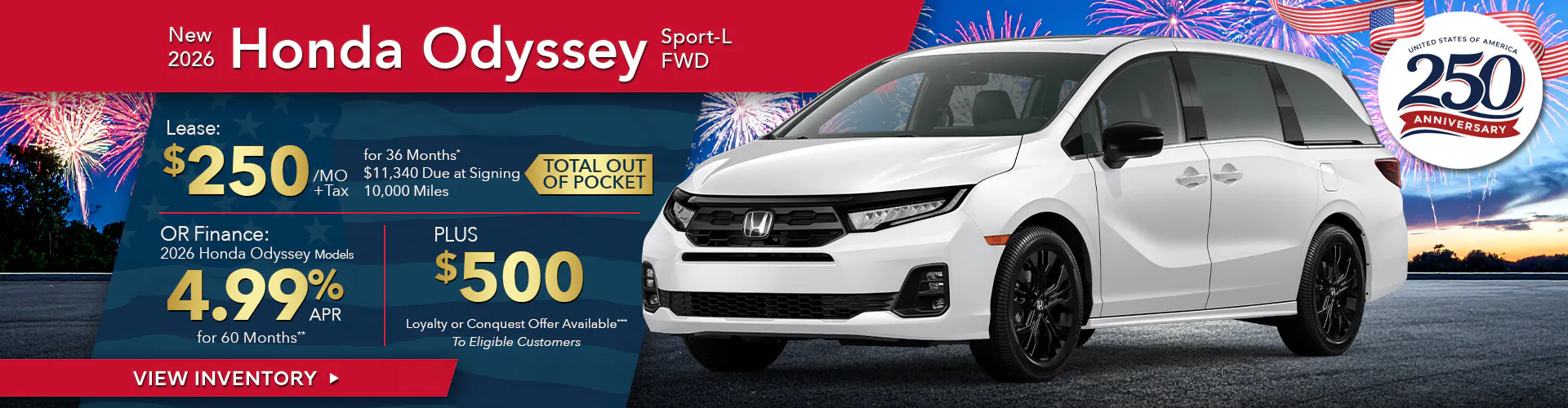 New 2026 Honda Odyssey Sport-L FWD