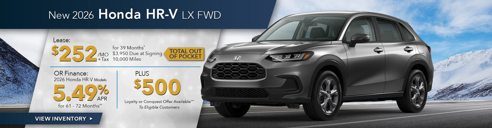 New 2026 Honda HR-V LX FWD