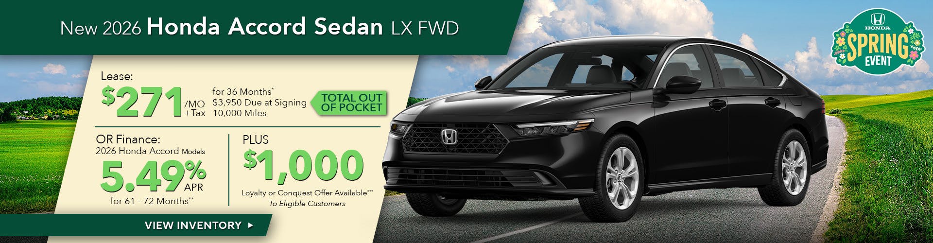 New 2026 Honda Accord Sedan LX FWD