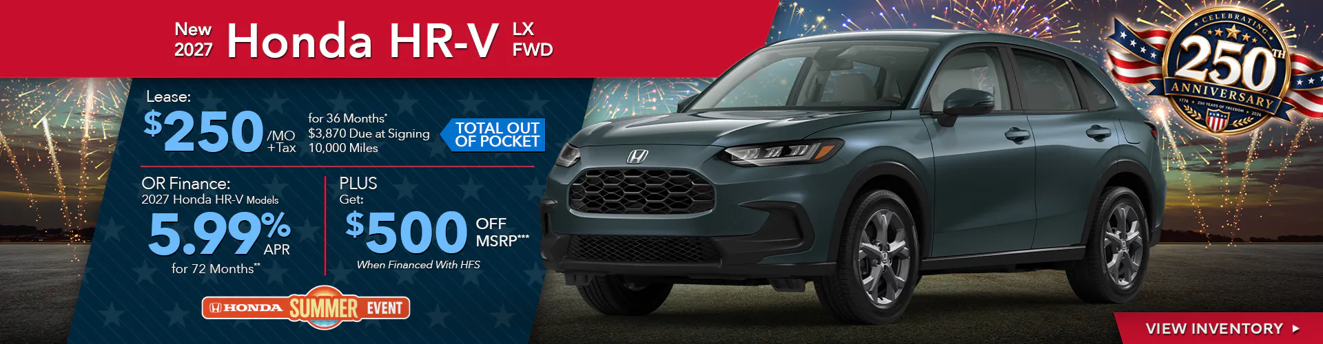 New 2027 Honda HR-V LX FWD