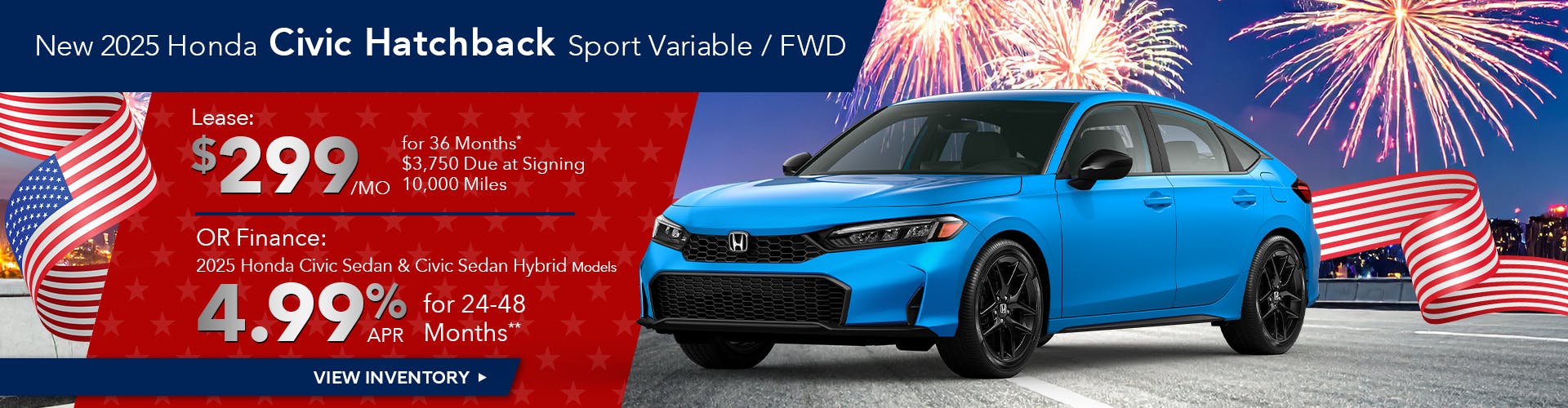 New 2025 Honda Civic Hatchback Sport Variable/FWD