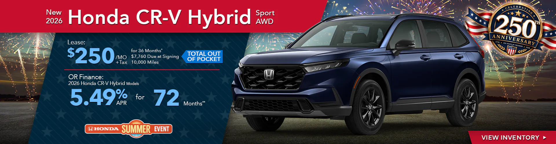 New 2026 Honda CR-V Hybrid Sport AWD