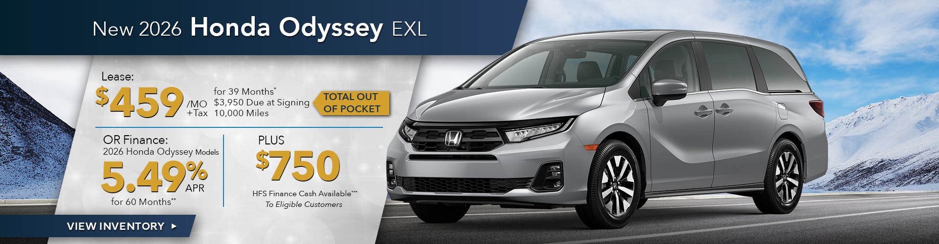 New 2026 Honda Odyssey EXL