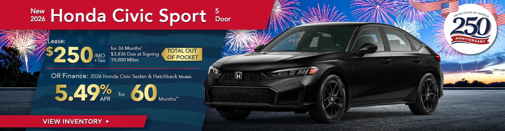 New 2026 Honda Civic Sport Hatchback