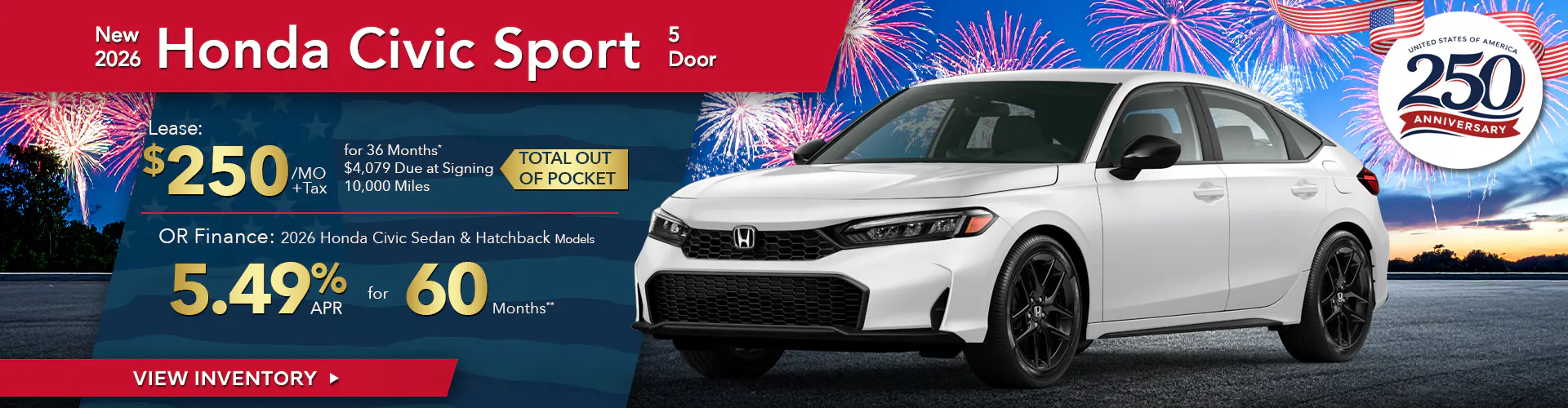 New 2026 Honda Civic Sport Hatchback