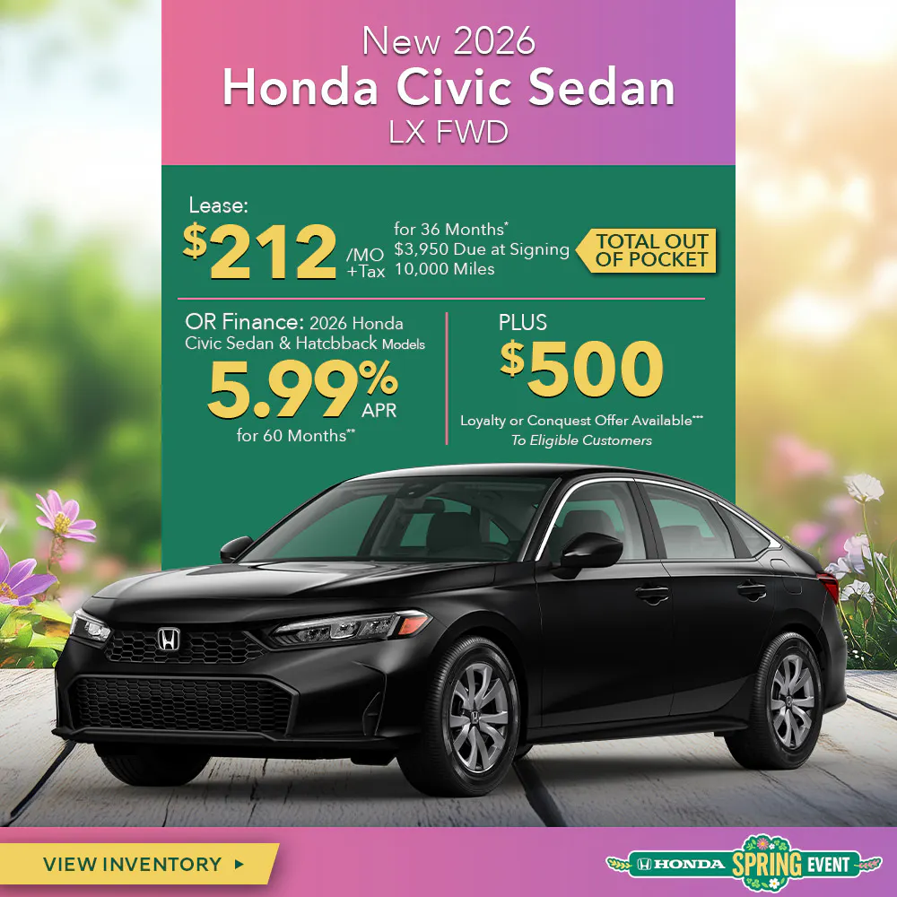 NNew 2026 Honda Civic Sedan LX FWD