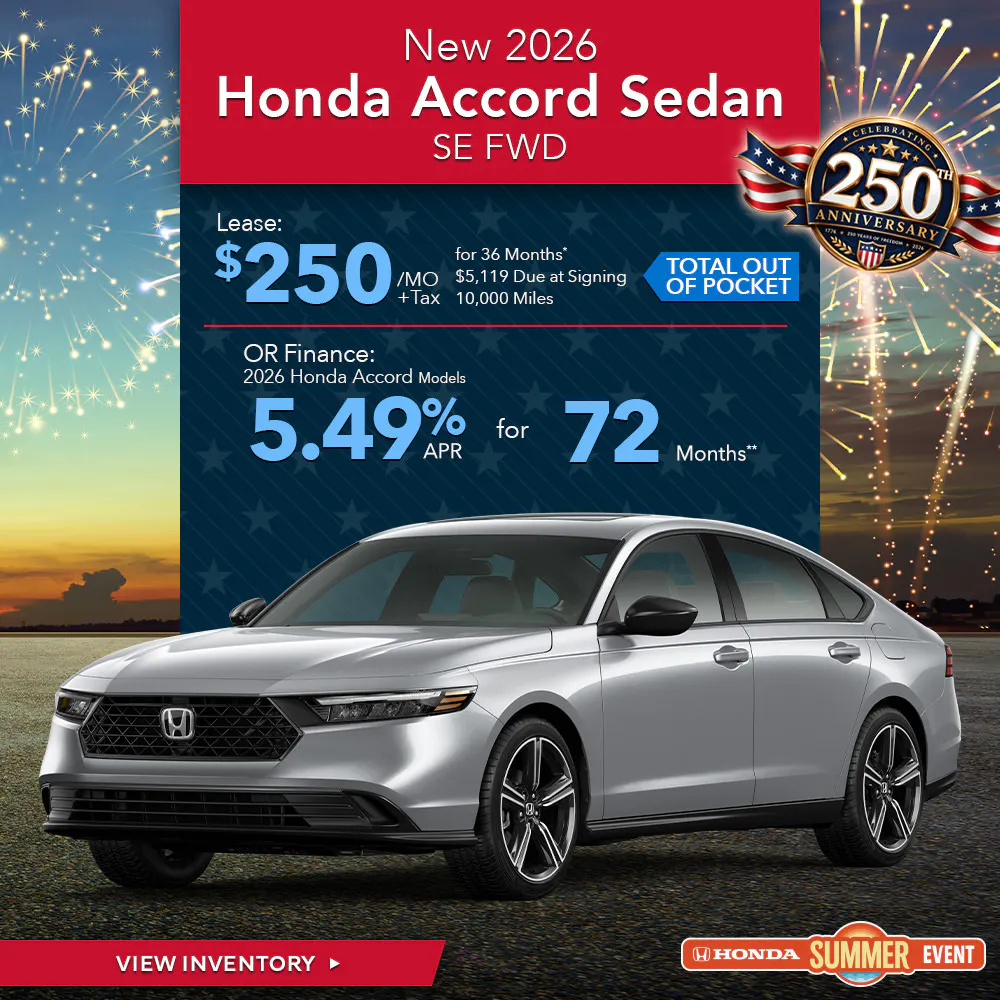 New 2026 Honda Accord Sedan SE FWD