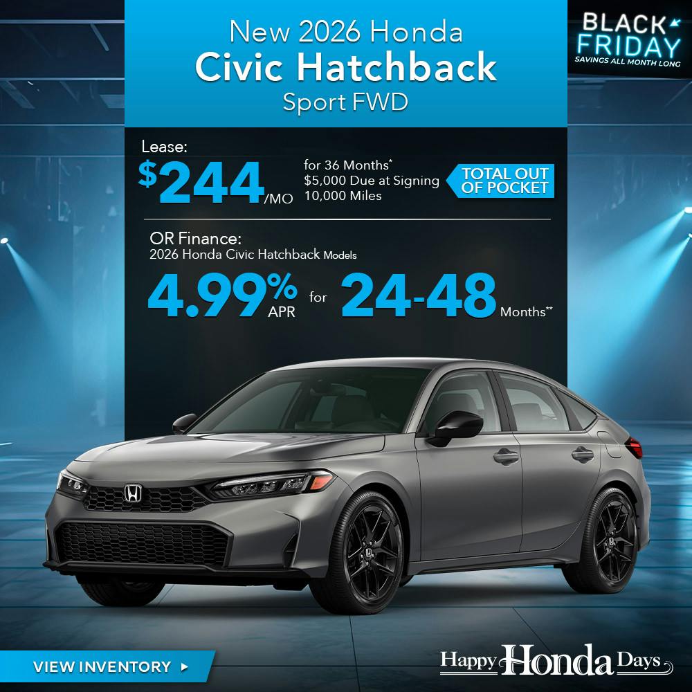 New 2026 Honda Civic Hatchback Sport FWD | First Honda Simi Valley