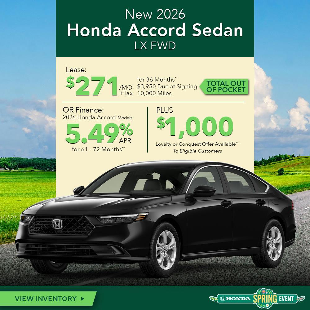 New 2026 Honda Accord Sedan LX FWD