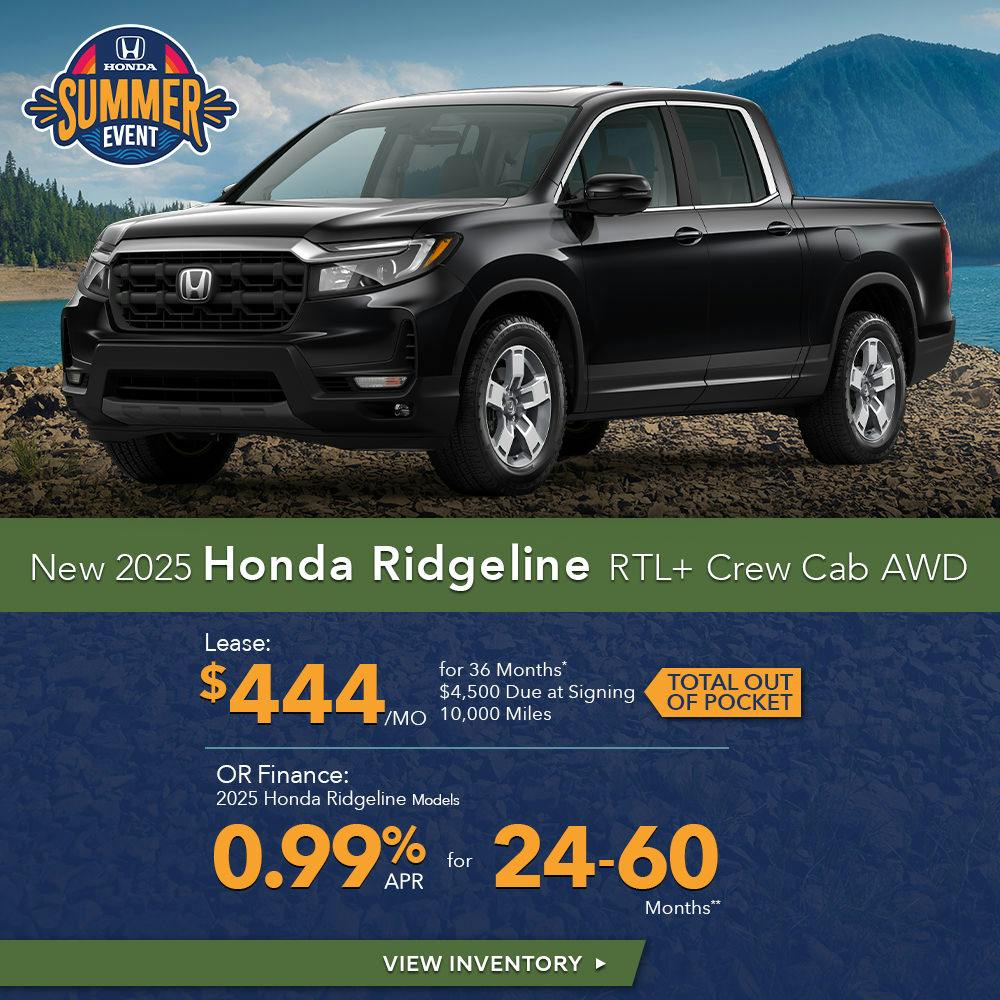 New 2025 Honda Ridgeline RTL+ Crew Cab AWD | First Honda Simi Valley