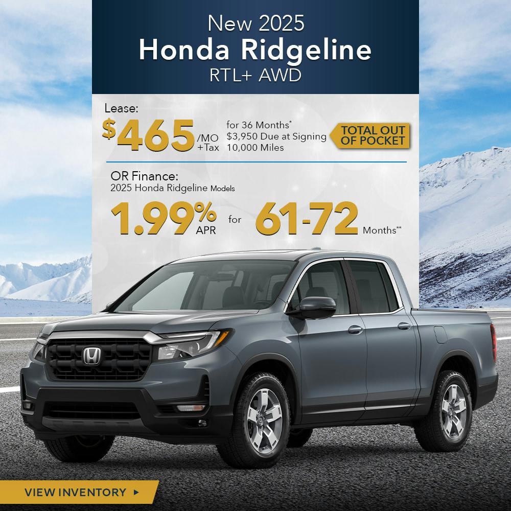 New 2025 Honda Ridgeline RTL+ AWD