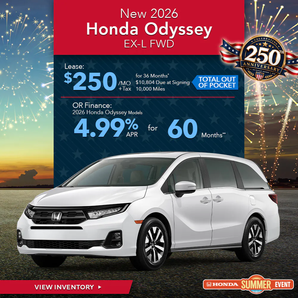 New 2026 Honda Odyssey EX-L FWD
