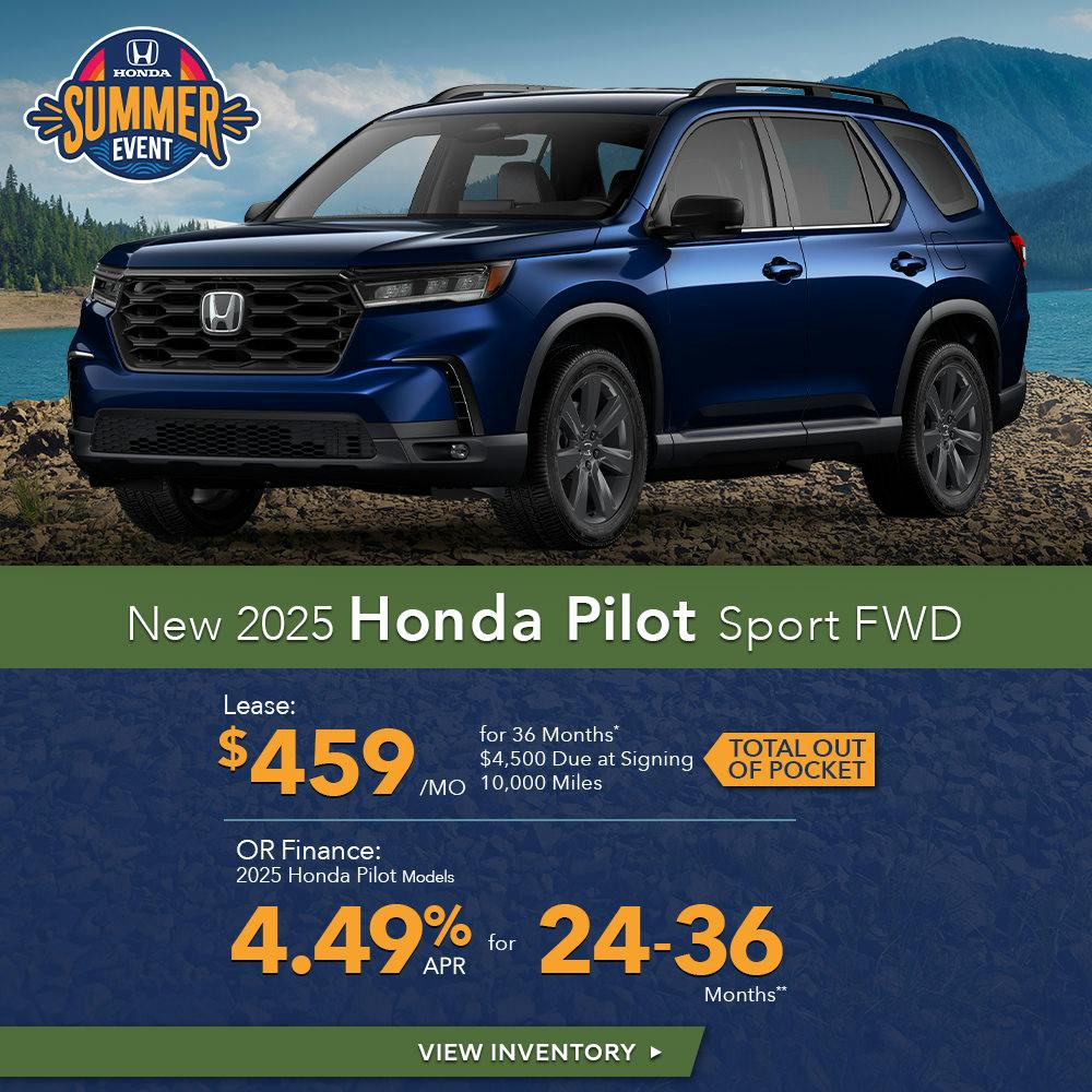 New 2025 Honda Pilot Sport FWD | First Honda Simi Valley