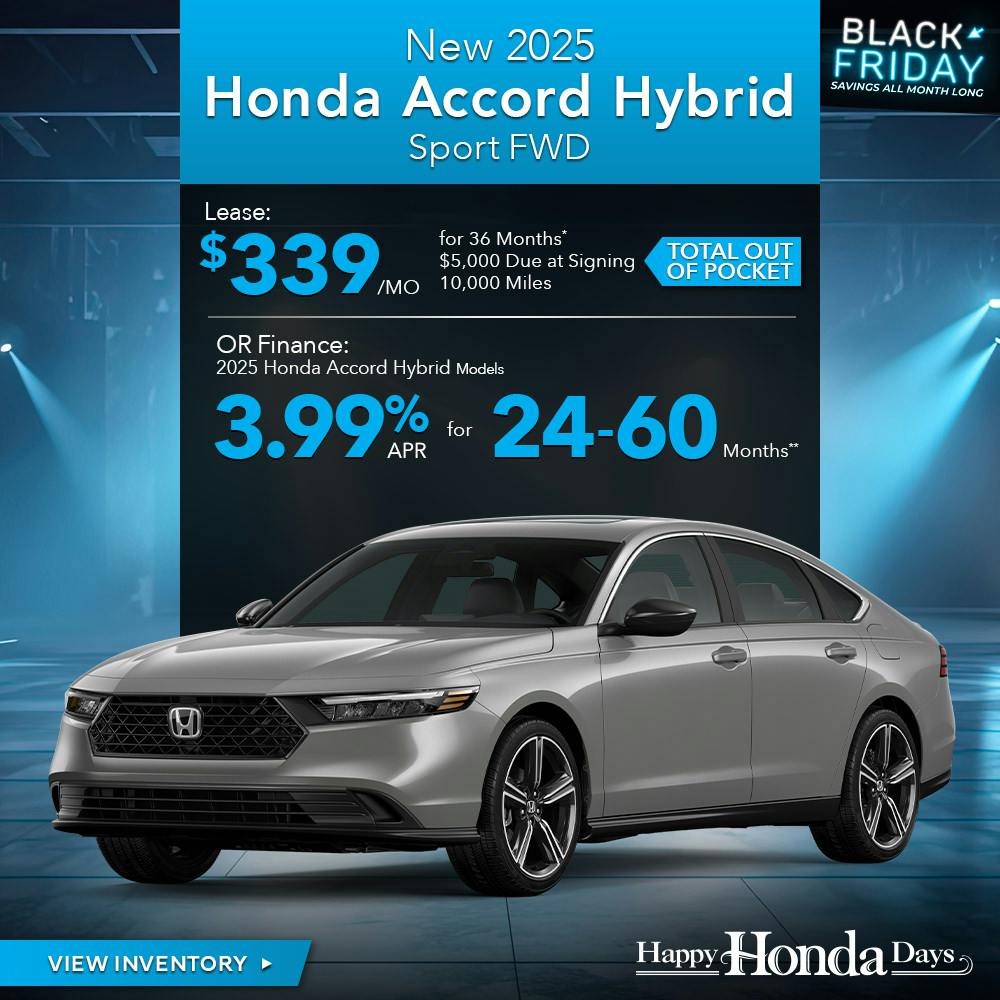 New 2025 Honda Accord Hybrid Sport FWD | First Honda Simi Valley