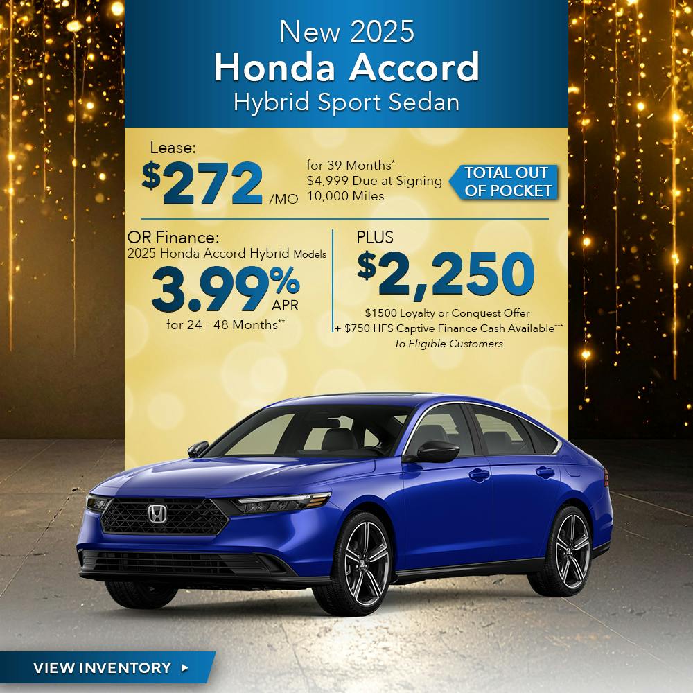 New 2025 Honda Accord Sedan Hybrid Sport