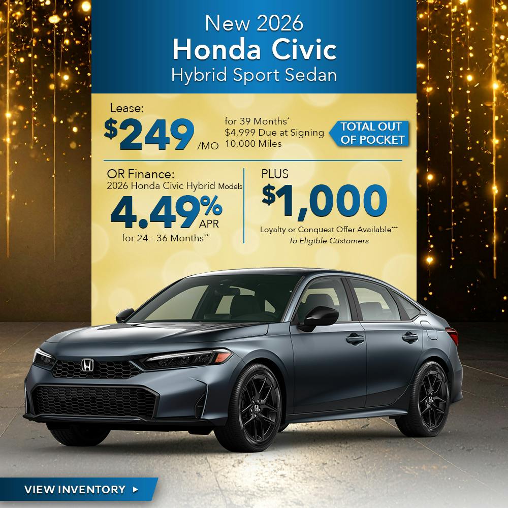 New 2026 Honda Civic Sedan Sport Hybrid