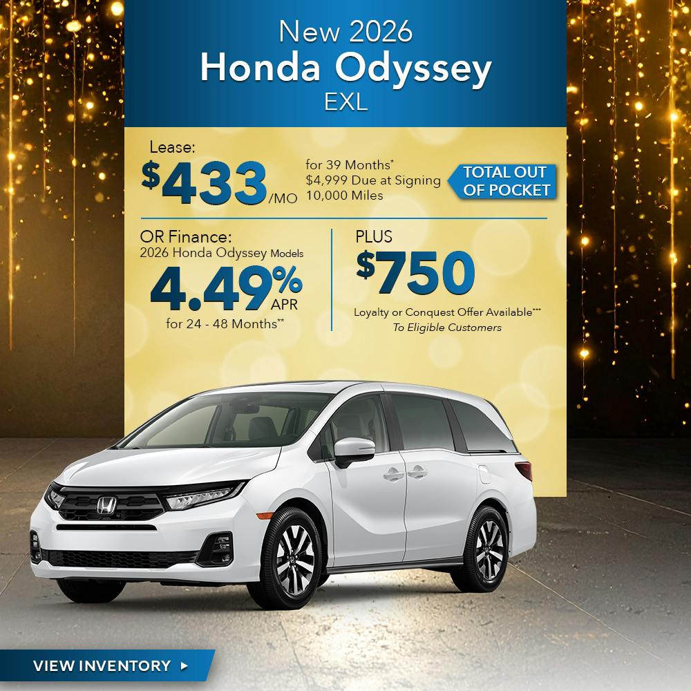 New 2026 Honda Odyssey EXL