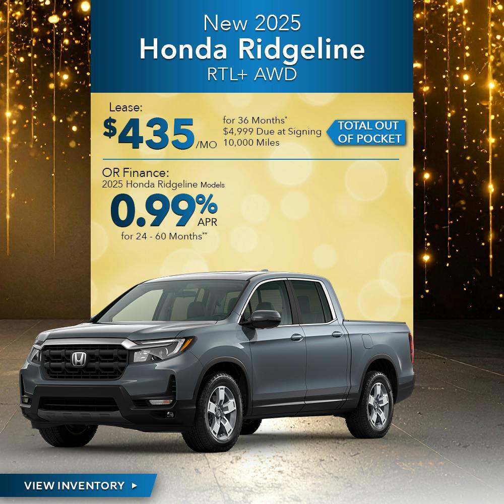 New 2025 Honda Ridgeline RTL + AWD