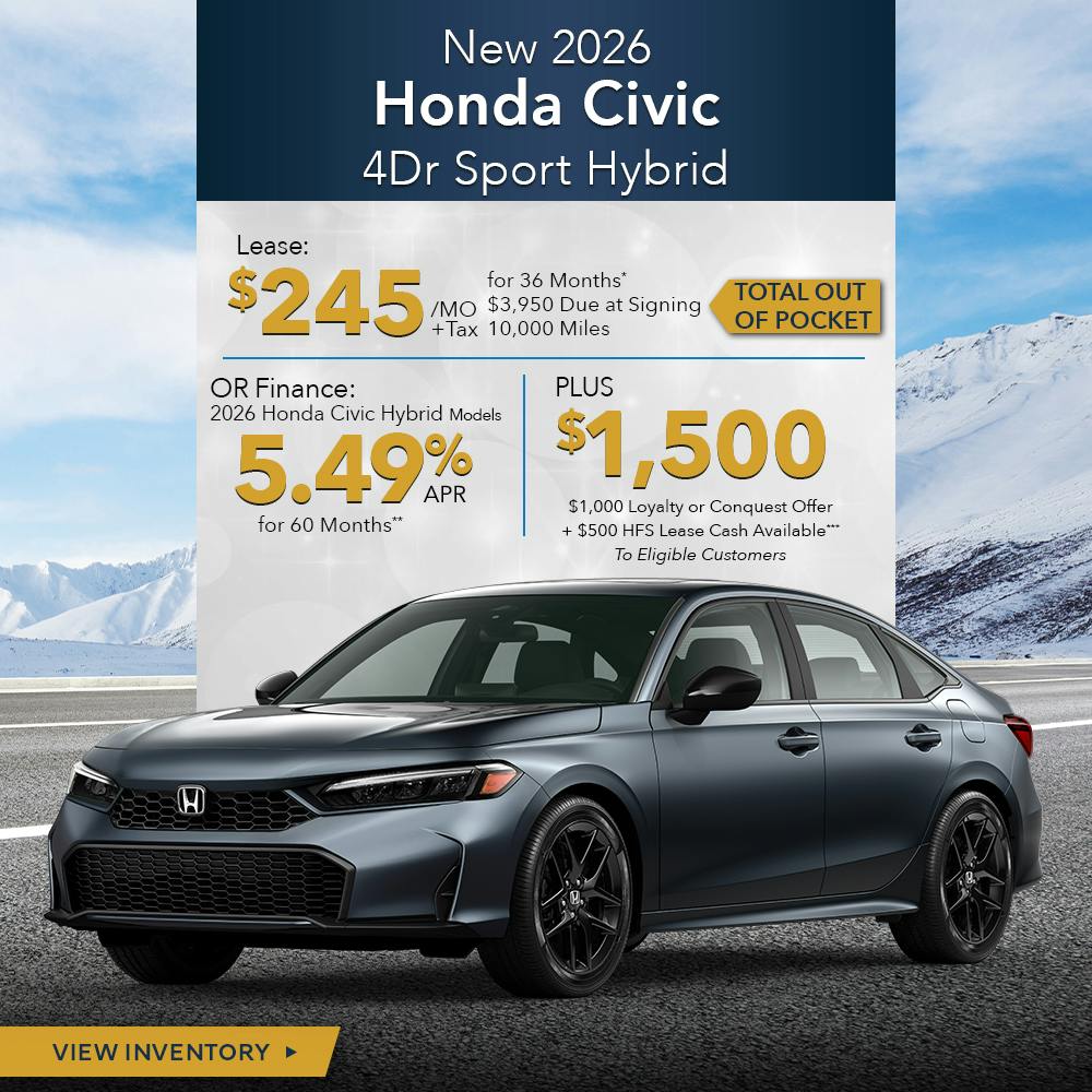 New 2025 Honda Civic 4Dr Sport Hybrid
